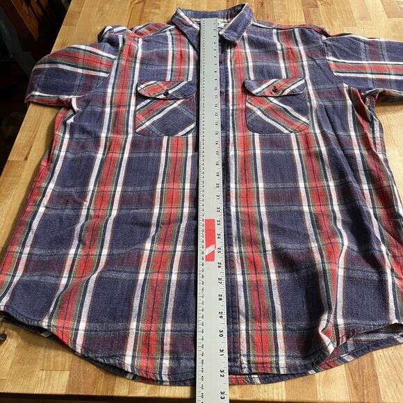 Vintage Mr. Leggs Shirt Plaid Flannel Button Up USA Made Mens‎ XLT 17-17.5 EUC - Picture 9 of 9